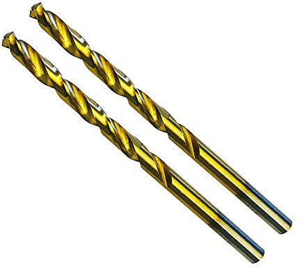 2er Pack HSS-TiN Metall-Spiralbohrer DIN 338 12,0mm geschliffen (Titannitriert, für Metal und Edelstahl, Profiqualität, lange Lebensdauer)