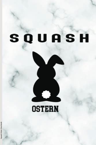 Squash Oster Geschenk: Notizbuch mit Ostereier und Osterhase ein Ostergeschenkgeschenk für Squashspielerin die Überraschung beim Schenken ein kleines Geschenk zu Ostern für Squashfans