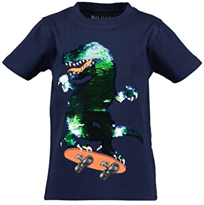 Blue Seven Kinder T-Shirt Kurzarm Wechsel Motiv 802222 (92, Dino Navy)