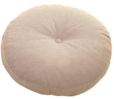 Xinchangda Rundes Bodenkissen aus Baumwolle und Leinen, Meditation, japanischer Stil, Futon-Kissen, Tatami-Matte, 40/45/50 cm, gepolstert, weich, Sitzkissen, Yogamatte, Heimdekoration