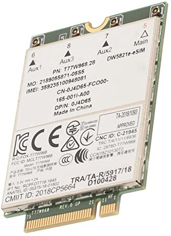 4G LTE Netzwerkkarte, 1GBPS Unterstützung Cat16 E ESIM Netzwerk T77W968 Netzwerkkartenmodul, PCB Plug and Play Hochgeschwindigkeits-Netzwerkkarte für Laptop-Desktop