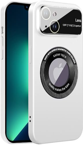 Rdyi6ba8 Magnetica Cover per iPhone 14 Plus 6,7 Pollici Supporta la Ricarica Wireless, Rigida PC Custodia con Protezione Fotocamera Frosted Ultra Slim Case per iPhone 14 Plus - Bianco
