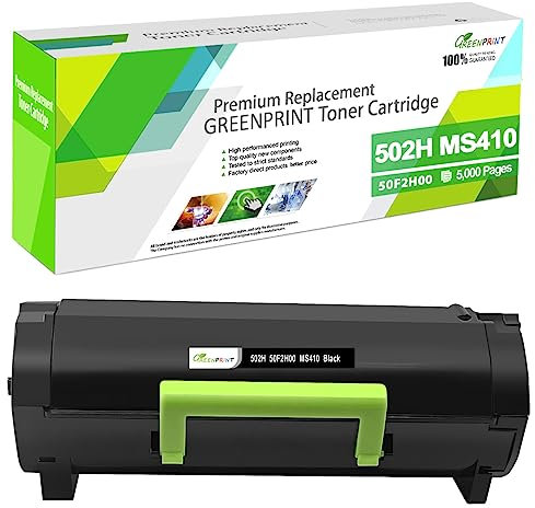 GREENPRINT 502H 50F2H00 Kompatible Tonerkartusche 5000 Seiten Hohe Kapazität für MS410d MS410dn MS415dn MS510 MS510dn MS315dn MS310d MS310dn MS312 MS312dn MS610de MS610dn MS610dte MS610dtn Drucker