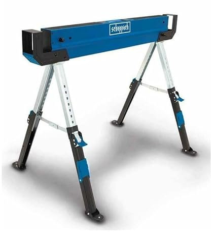 Scheppach Sawhorse 61.8-82cm Height 589kg Load Capacity | MWB600, Blue