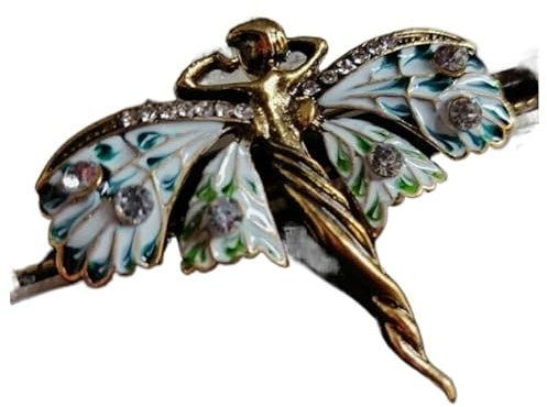 HXSCOO Vintage Style Art Nouveau Fée Nymphe Broche Châle Pin Pendentif Bijoux