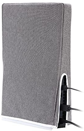 Housse Anti-poussière pour Console de Jeu avec Tissu Oxford, Anti-poussière Verticale pour (Gris)