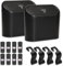 DYOUen 2pcs Car Trash Can Small With Trash Bags And 2pcs Car Headrest Hooks, Hanging Waterproof Storage Box Rubbish ​Bin For Storage And Organization (2)