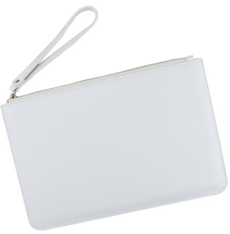 eBuyGB Clutch Bag Purse Women Wallet Evening Bag Pocket Cell Phone Bridal Wedding for Women with Wrist Strap (White)