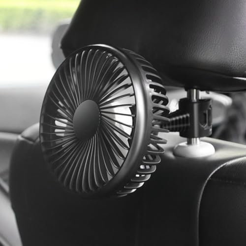 HEIBTENY Auto Ventilator USB Saugnapf Auto-Kühlluftventilator Sommerkühlung Ventilator Klimaanlage Fan Für SUV 12/24V(bracket)