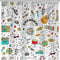 ANHOPE Retro Musik Ausrüstung Duschvorhänge Wasserdicht Anti-schimmel Shower Curtains Polyester Stoff Duschvorhang 180 x 180 cm Waschbar Bad Vorhäng für Badzimmer mit 12 Haken