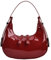 PLOVELXN Damen-Halbmond-Umhängetaschen Retro-Stil Y2K 90er-Jahre Hobo-Handtaschen PU-Ledergriff Unterarm-Clutch Kirschrot Groß-Rot