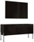 TV- Schrank in Schwarz Matt/Schwarz Hochglanz mit Beinen in Chrom, A: B: 100 cm, H: 52 cm, T: 32 cm