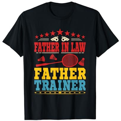 Schwiegervater Trainer Kostüm Badminton Sportliebhaber T-Shirt