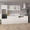ShGaxin Mikrowellenumbauschrank Hochglanz-Weiß 60x57x207 cm, Küchenschrank, Hochschrank Küche, Backofen Schrank, Kitchen Cabinet, Mikrowelle Schrank 802551