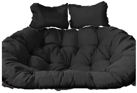 STORYSUNG Hängendes Ei Stuhl Kissen 2 Personen, 2-Sitzer-Drehstuhl-Schaukelkissen den Außenbereich, doppeltes Hängekorbstuhlkissen, Ersatzkissen hängende Hängemattenstühle(A,130X110CM)