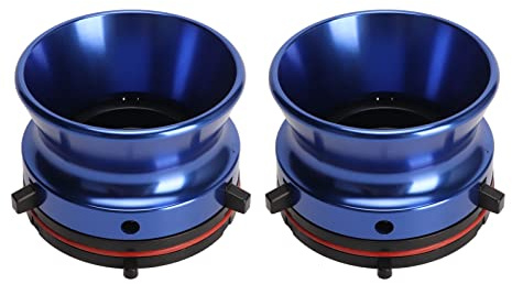 NAB Hub-Adapter, professionell, polierte Aluminiumlegierung, 25,4 cm, einfacher Öffner für ReVox für Akai für Teac, Spule auf Spule, Bandrekorder, Blau, 1 Paar