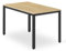 Home Collective Esstisch Esszimmertisch quadratisch Holztisch Küchentisch Modern 120x60x75 cm 18 mm Dicke Holz Esszimmer Küche Wohnzimmer Sonoma-Eiche mit schwarzen Beinen aus Metall
