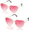 Orifinter 2 Pack Herz Sonnenbrille, Festival Schlagermove Outfit Damen, Herzbrille Rosa, 60er 70er 80er 90er jahre Outfit Damen Accessoires, Retro Hippie Brille für Barbie Kleidung Mallorca Party