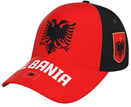 Freizeit Basecap Albanien Flagge Albanisch Cool Baseball Cap Retro Schirmmütze Basecap Sport Baseballmütze Für Teenager, Running, Herren