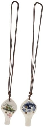 Hoement 2 Stück Weiße Porzellan Okarinas 6-loch Für Kinder Anfänger Tragbare Okarinaflöte Leicht Und Handlich Zum Lernen Und Spielen