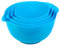 BoxedHome Greenish Blue Nesting Plastic Mixing Bowl Set with Pour Spout, Microwave and Dishwasher Safe, BPA Free Non-Slip Base, Set of 4, Great for Prepping, Baking, Cooking