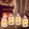Weihnachten Laterne mit LED Kerze, 4 Stück Weihnachts Windlicht Laterne deko, Dekorative Windlichthalter, Weihnachts Kerzenlaterne Deko für Laternen Wohnzimmer Mantel Garten Innen Outdoor Tischdeko