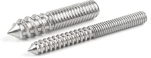 Cilky Viti Metalliche 5 pz M4/M5/M6/M8/M10/M12 Bulloni Gancio Filettati a Doppia Testa Bulloni a Doppia Testa Viti autofilettanti per Mobili Vite in Acciaio Inossidabile 304(M6*30)