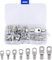 60PCS Tinned Copper Wire Lugs Terminals,Heavy Duty Battery Cable Lugs Battery Cable Ends SC Ring Connectors Ring Lugs AUOQKQUT