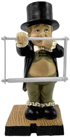 Porte-papier toilette unique, figurines de résine de bouton de toilette 6x3 garçon tenant la statue du majordome de nez avec plateau sculptures modernes décoration intérieure pour table de table
