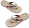COLLBATH Chaussures Pour Femmes Tongs En Imitation Paille Pantoufles De Plage Pantoufles Simples Pantoufles Légères Et Décontractées