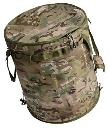 ZMYING Abfalleimer für Wandern, Camping, leicht, rund, faltbar, für den Außenbereich, Camping