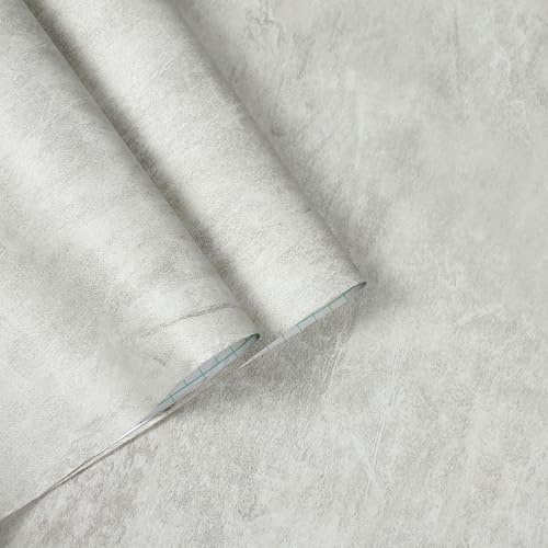 myforHD Self Adhesive Wallpaper Grey Industrial Textured Concrete Effect Contact Paper 40cmX600cm Waterproof Removable PVC Vinyl Film Wall Paper Peel and Stick Decorative Wall Covering