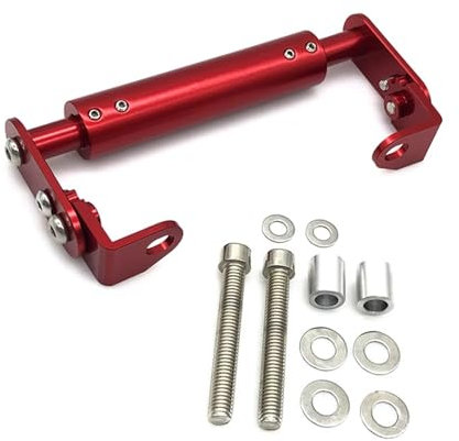 Support Denavigation Support De Navigation GPS pour Téléphone De Moto 22mm Barre D'extension pour Petit Déplacement Universel Tout-Terrain Support GPS Moto Navigation(Red)