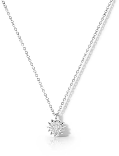 HANLI Kette Silber 925 Damen Zarte Horn Davidstern Schmetterling Sonne Lotus Cowboystiefel Anhänger Kette mit für Frauen Mädchen Wasserfeste Hautverträglich Schmuck