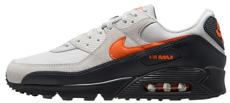 Nike Air Max 90 Men's Shoes (Vast Grey/Anthracite/White/Safety Orange), Vast Grey/Anthracite/White/Safety Orange, 8.5 UK