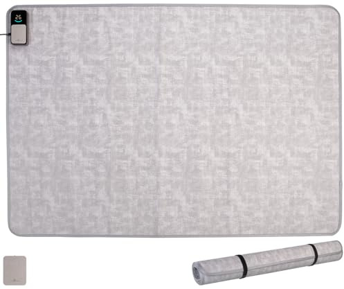 Wilson Gabor Heiz Teppich: Heizteppich mit 150 x 100 cm, 7 Temperaturstufen und Timer (Heizmatte Fußbodenheizung, Heizmatte Boden Büro, Hund)
