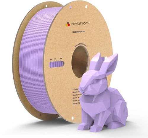 NextShapes PETG Filament 1,75mm, Hochzäh, 1kg Pappspule Taro Lila | Hohe Schlagfestigkeit, Starke Schichthaftung, Geringes Warping, Vakuumverpackt für Bambu Lab und 3D-Drucker