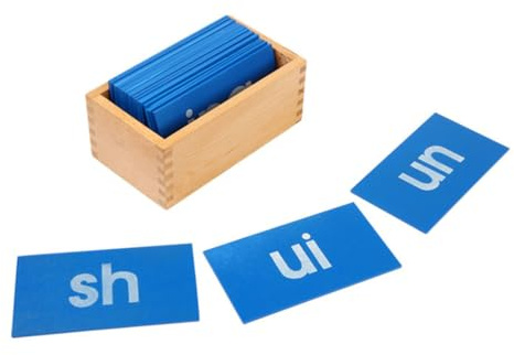 LLTCMYGS Montessori Sandpapier-Übungsbretter für Doppelbuchstaben, Chinesische Schriftzeichen Pinyin-Erkennungskarten