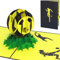 LINPOPUP®, Fußball, POP UP Karten Geburtstag, Geburtstagskarte, Stadion Schwarz Gelb, FC Aachen Auerbach Dortmund Bayreuth Bern Verona, 3D Fußball Karte, N304