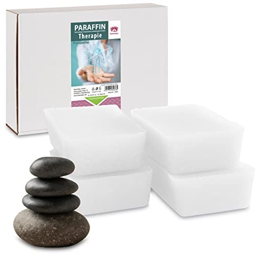 Kosmetex Paraffin-Therapie – Paraffinbad Hände + Füße – Paraffin-Block für Wax-Erwärmer - Parfümfrei (4x 500ml)