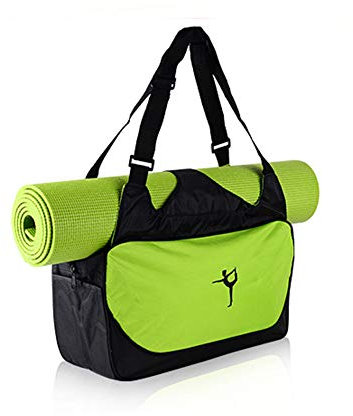 Gym Sporttasche, Kann Yoga-Matte Große Kapazität Kleidung Speicher Rucksack wasserdichte Schulter Sport Seesäcke Tasche (Grün)