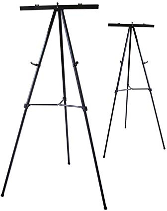 Leichte Aluminium-Flipchart-Staffelei (2er-Pack, schwarz)
