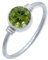 Ring 925 Silber Peridot leuchtend grüner Stein Edelstein echt Silber Damen Sterling Silber Geschenk (MRG-191-59-(60))
