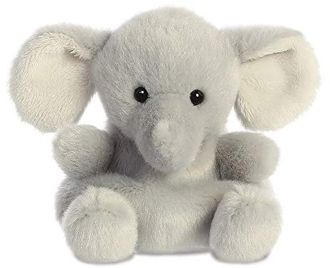 Aurora, 33476, Palm Pals Stomps Elefant, 13cm, Plüschtier, Grau