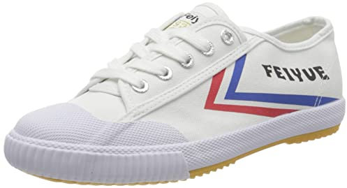 Feiyue FE LO 1920 Canvas, Unisex Sneaker, weiß blau rot, 43 EU (9 UK)
