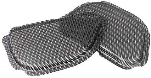 XMMT Rete per carenatura in metallo nero Sostituzione del rivestimento della copertura delle griglie dell'altoparlante anteriore Per Harley Road Glide FLTR 1998-2013