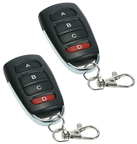 Lot de 2 télécommandes électriques 433 MHz pour portail, porte de garage, télécommande de clonage universelle avec 4 boutons pour remplacement de télécommande de portail