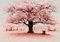 Wesmilewallpaper Papier Peint 3D Intissé Murales Grand Arbre Rose Nature Papier Peint Panoramique Tapisserie Peinture Poster Photo 300x210cm