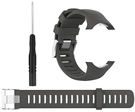 BoLuo Armband Kompatibel mit Suunto D6 / D6i Novo,Silikon Ersatzband Watch Armband Verstellbares Silikonband Strap,Uhrenarmband Armbänder Bracelet für Suunto D6 / D6i Novo/D6i ZULU Watch (grau)
