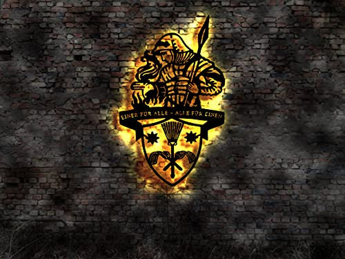 Heiliger Florian Schild no Aufkleber Bild Figur Schornsteinfeger Feuerwehr THW LED Aufkleber Logo Buch Firmenschild Leuchtschild sign Neonreklame Poster Bild Plakat LED Wandbild